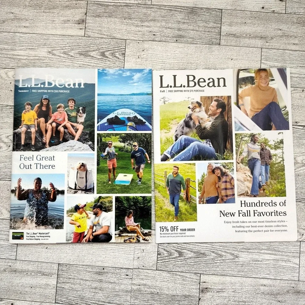 LL‎ Bean Catalog Lot 2023 Summer Fall Lookbooks Back Issues Set of 2 Reference